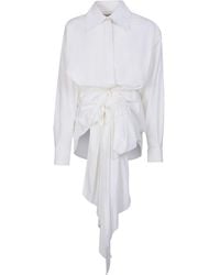 Quira - Oversize Shirt With Draped Front - Lyst