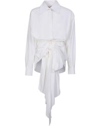 Quira - Draped-Detail Cotton Shirt - Lyst