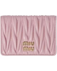 Miu Miu - Matelassé Nappa Leather Card Holder - Lyst