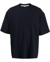 Sunnei - Logo Embossed Crewneck T-Shirt - Lyst