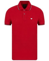 Emporio Armani - Logo Detailed Short-Sleeved Polo Shirt - Lyst