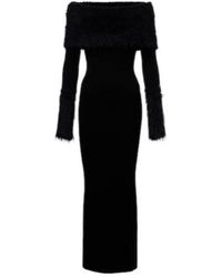Jean Paul Gaultier - Ribbed-Knit Faux Fur-Trimmed Maxi Dress - Lyst