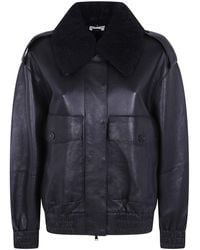 P.A.R.O.S.H. - Long-Sleeve Leather Jacket - Lyst