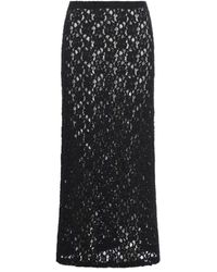 Chloé - Chloé Floral Lace Detailed Midi Skirt - Lyst