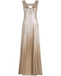 Peserico - Laminated Flared Maxi Dress - Lyst