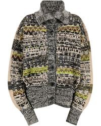 Dries Van Noten - Long Sleeve High Neck Cardigan - Lyst