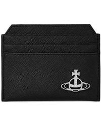 Vivienne Westwood - Textured Leather Milano Orb Card Holder - Lyst