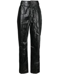 Isabel Marant - Metallic-Effect Straight-Leg Trousers - Lyst