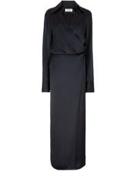 The Attico - The Deep V-Neck Midi Dress - Lyst
