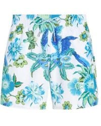 Etro - Floral-Printed Drawstring Swim Shorts - Lyst