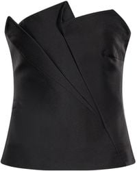 Roland Mouret - Pleated Strapless Top - Lyst
