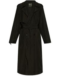 Balenciaga - Belted Button-Up Trench Coat - Lyst