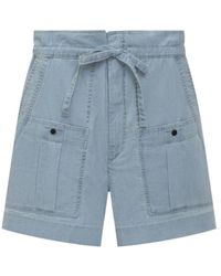 Isabel Marant - Isabel Marant Étoile Valdina Drawstring Denim Shorts - Lyst