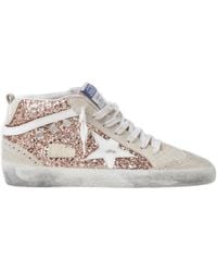 Golden Goose - Mid Star High-Top Glittered Sneakers - Lyst