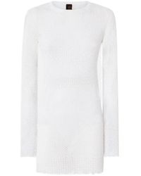 Pinko - Long-Sleeved Crewneck Knitted Dress - Lyst