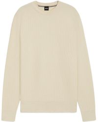 BOSS - Cotton Sweater - Lyst