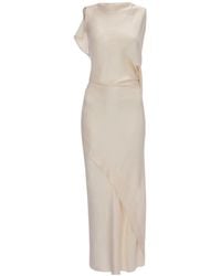Victoria Beckham - Sleeveless Draped Asymmetric Dress - Lyst