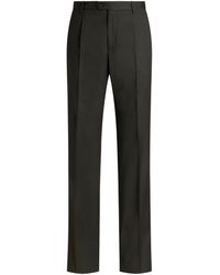 Etro - Cool Wool Trousers With Crease Detail - Lyst