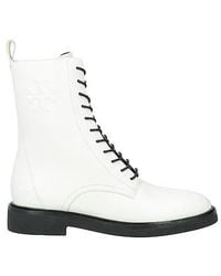 Tory Burch - Leather Lace-Up Ankle Boots - Lyst