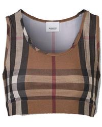 Burberry - Vintage Check Sports Bra - Lyst