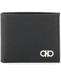 Ferragamo - Ferragamo Gancini Logo Plaque Bifold Wallet - Lyst