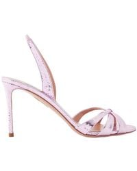Aquazzura - Tati Knotted Slingback Sandals - Lyst