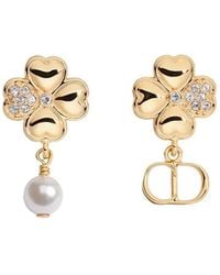 Dior - Cd Pearly Clover Earrings - Lyst