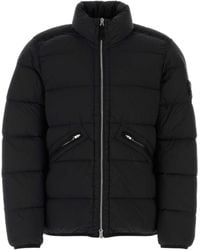 Stone Island - High-Neck Zip Up Coat - Lyst