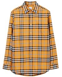 Burberry - Vintage-Check Buttoned Shirt - Lyst