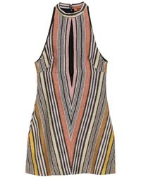 Missoni - Chevron-Knit Halterneck Dress - Lyst