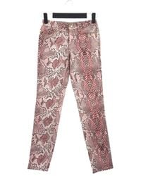 Just Cavalli - Snake-Print Denim Trousers - Lyst