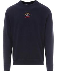 Paul & Shark - Logo-Print Cotton Sweatshirt - Lyst
