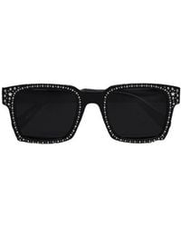 Moncler - Crystal-Encrusted Squared Sunglasses - Lyst