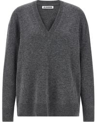 Jil Sander - Long Sleeve V-Neck Jumper - Lyst