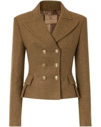 Ermanno Scervino - Loden Double-Breasted Tailored Jacket - Lyst
