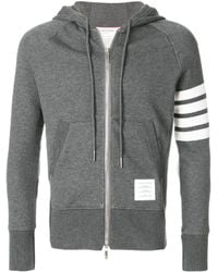 Thom Browne - Classic Loopback-Bar Zip Hoodie - Lyst