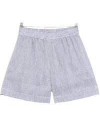 Brunello Cucinelli - Striped Elasticated Shorts - Lyst