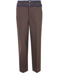 Sacai - Belted Trousers - Lyst