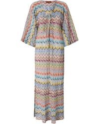 Missoni - Zigzag-Knit Lace-Up Beach Dress - Lyst