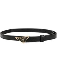 Prada - Logo Plaque Belt - Lyst