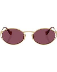 Miu Miu - Round-Frame Sunglasses - Lyst