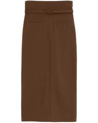 Ami Paris - Ami Belted Pencil Skirt - Lyst
