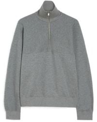 Jil Sander - Cotton Terry High-Neck Sweatshirt - Lyst