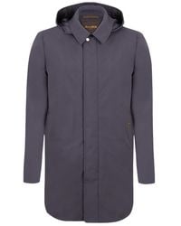 Moorer - Mid-Length Hooded Coat With A Lapel Collar - Lyst