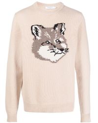 Maison Kitsuné - Logo Knitted Pullover - Lyst
