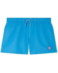 Versace - Medusa-Embroidered Swim Shorts - Lyst