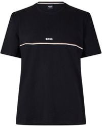 BOSS - Minimalist Crew Neck Short-Sleeve Top - Lyst