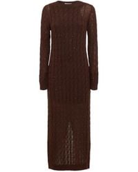 Brunello Cucinelli - Embellished Mohair Blend Knit Dress - Lyst