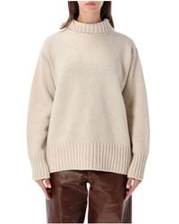 Rohe - Ribbed High Neck Knitted Jumper - Lyst