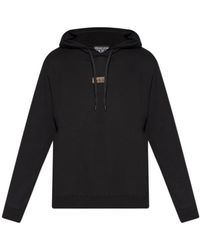 Versace Jeans Couture - Couture Logo Plaque Drawstring Hoodie - Lyst
